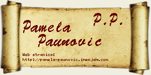 Pamela Paunović vizit kartica